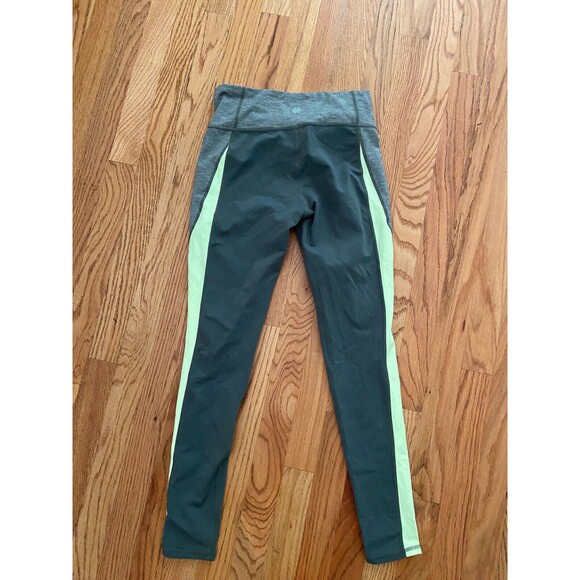 Athleta Colorblock Revelation Tight Pants Jasper Green/Luminous Green S - Picture 2 of 6